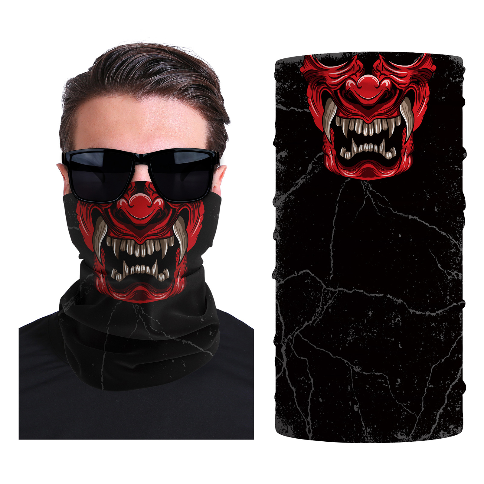 Xun hui transfronterizo media cara cráneo bufanda mágica sombrilla de viaje al aire libre máscara de equitación cuello de protección uv