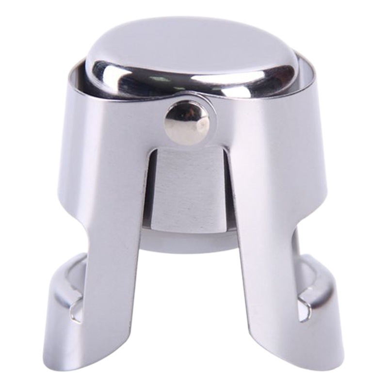 Prensa de acero inoxidable tapón de vino de vacío de silicona sellado tapón de champán juego de vino Vino Dispositivo de preservación de vino tapón de vino de Navidad