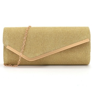 Factory Hot-Selling European and American Chain Evening Bag, New Evening Clutch Bag, Metal Small Square Bag, Large Capacity Evening Bag