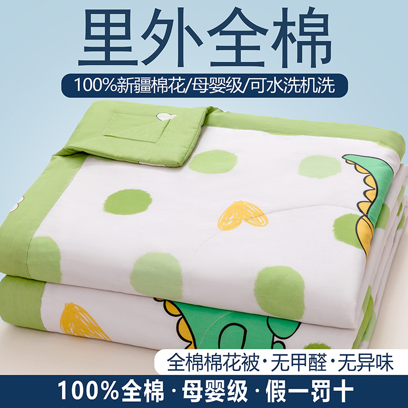 All Cotton Summer Quilt Authentic Xinjiang Cotton Air-conditioning Quilt Quilt Core Summer Cotton Quilt Breathable