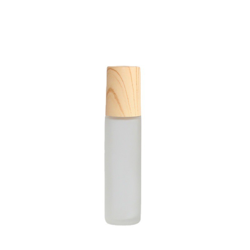 En stock al por mayor 5ml10ml botella de bola de rodillo botella de vidrio de cuentas transparente esmerilado marrón muestra de aceite esencial sub-embalaje botella vacía