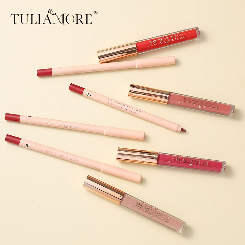 Lip pencil, matte set, lip gloss, translucent shading, 12 colors