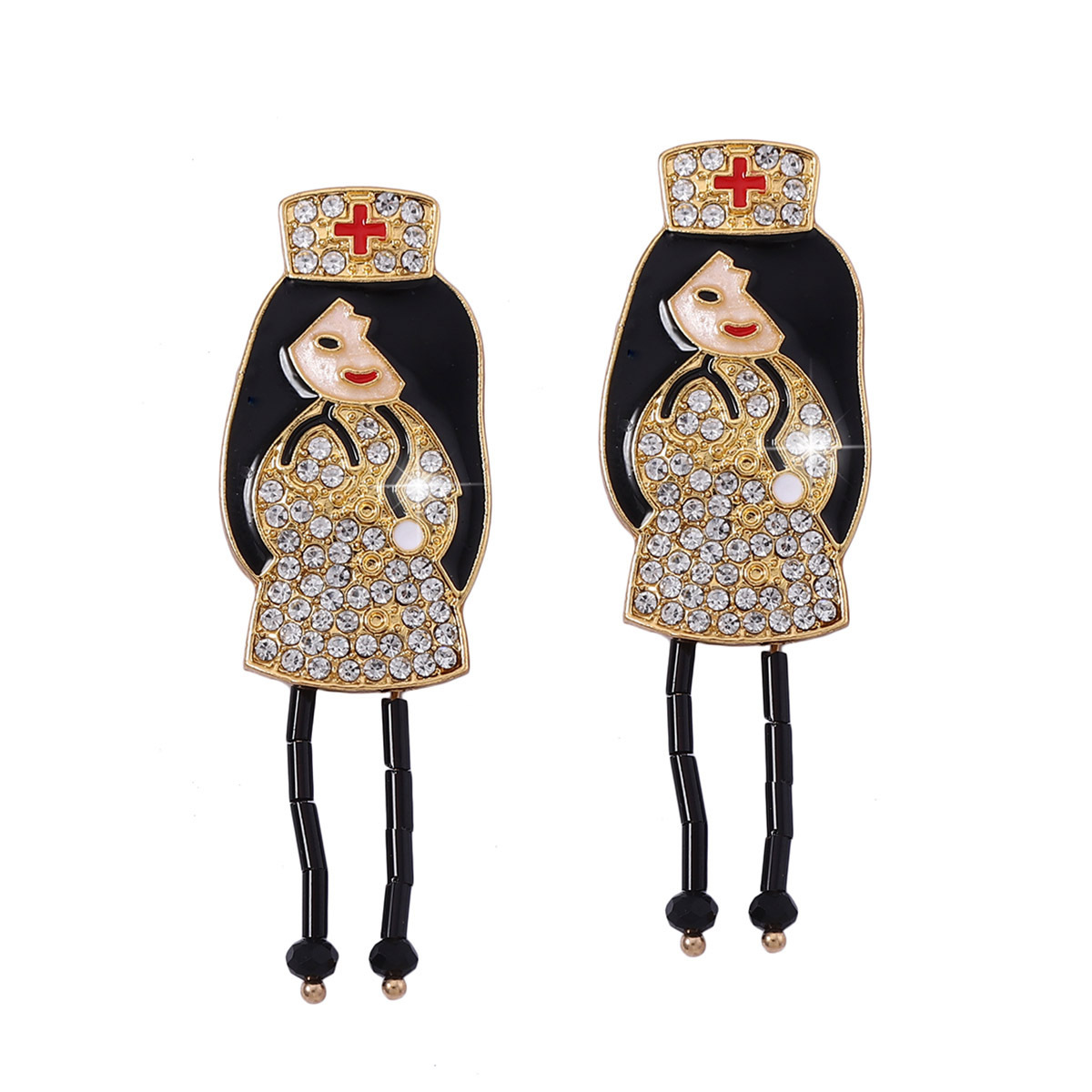 1 Pair Cartoon Style Cartoon Character Zinc Alloy Earrings display picture 6