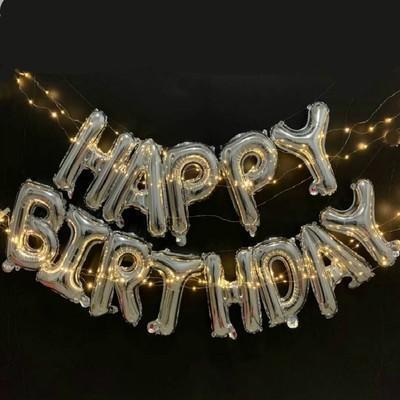 Estilo Clásico Letra Película De Aluminio Cumpleaños Globos display picture 5