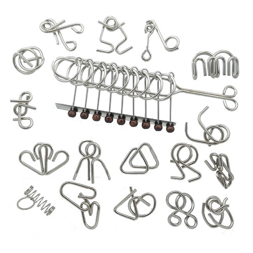 Nine-link intellectual buckle unlocking set for adults metal unlocking Kongming lock Luban lock student decompression educational toys