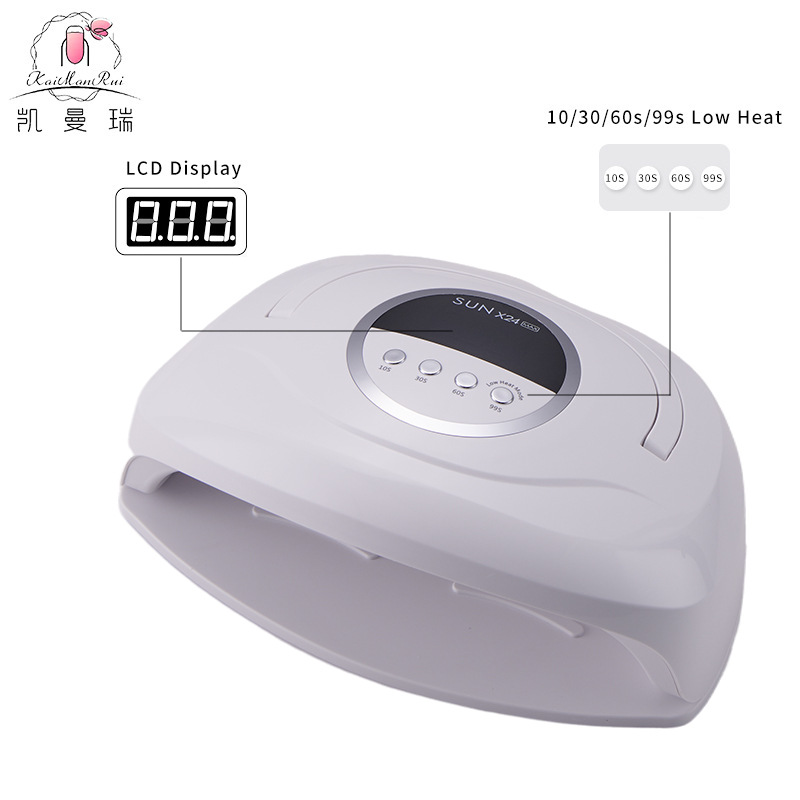 Lámpara de manicura transfronteriza de alta potencia, secado rápido, gran capacidad de pegamento de vinilo, lámpara de fototerapia, portátil, luz roja para manicuras