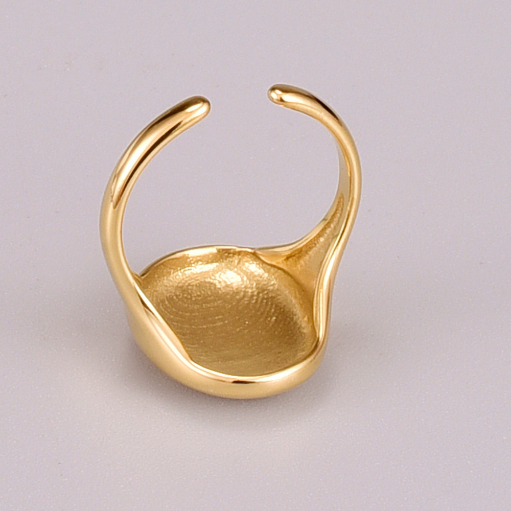 التيتانيوم الصلب خاتم الإناث بالغت في فتح خاتم الإصبع الموضة display picture 2