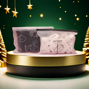 Children's packaging bag leather band packaging bag storage bag stockings underwear cartoon bag Ice Silk Mask frosted bag spot
