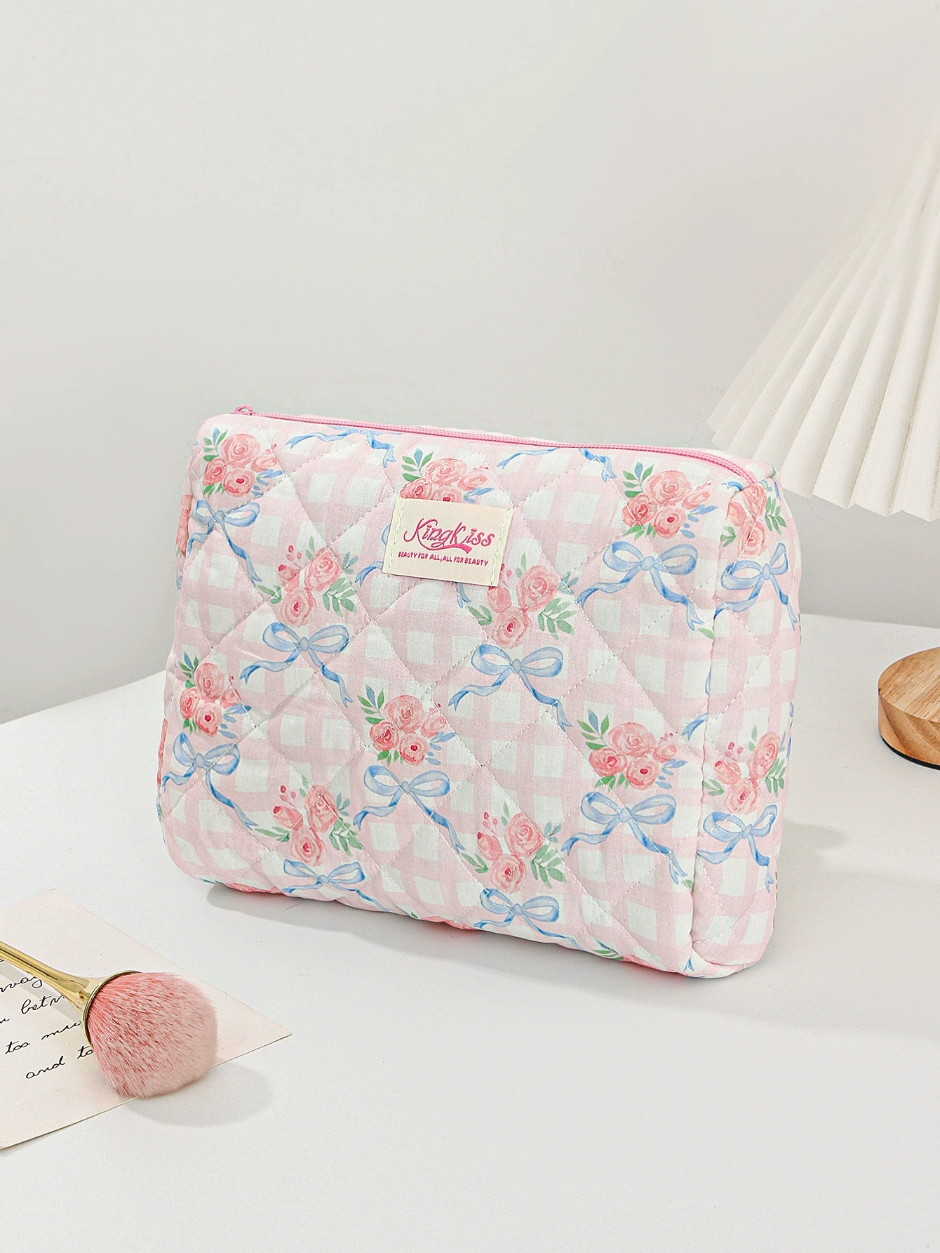 Синяя косметичка Bag с бантами, сумка для путешествий через плечо, ручная органайзер-сумка