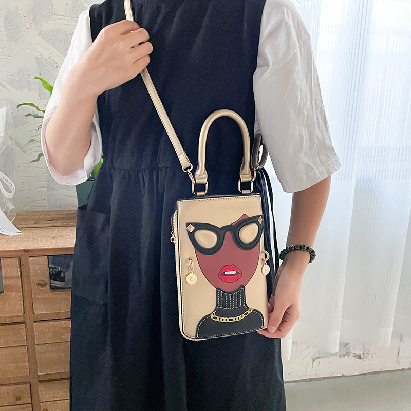 345g Weight Cotton Lining Material Sewing Thread Fashion Element Zipper Closure Type Single Shoulder Strap Strap Type Crossbody Bag Bags Type Casual, Shopping Occasion Pu Leather Material Human Pattern All Seasons Season Women's Gender Streetwear Style Square Shape Medium Size Women's Medium Pu Leather Human Streetwear Sewing Thread Square Zipper Crossbody Bag 119