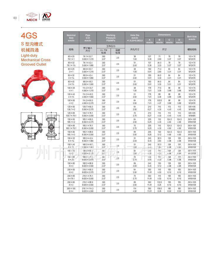 厂家批发沟槽管件消防煤矿上水管道专用沟槽机械四通