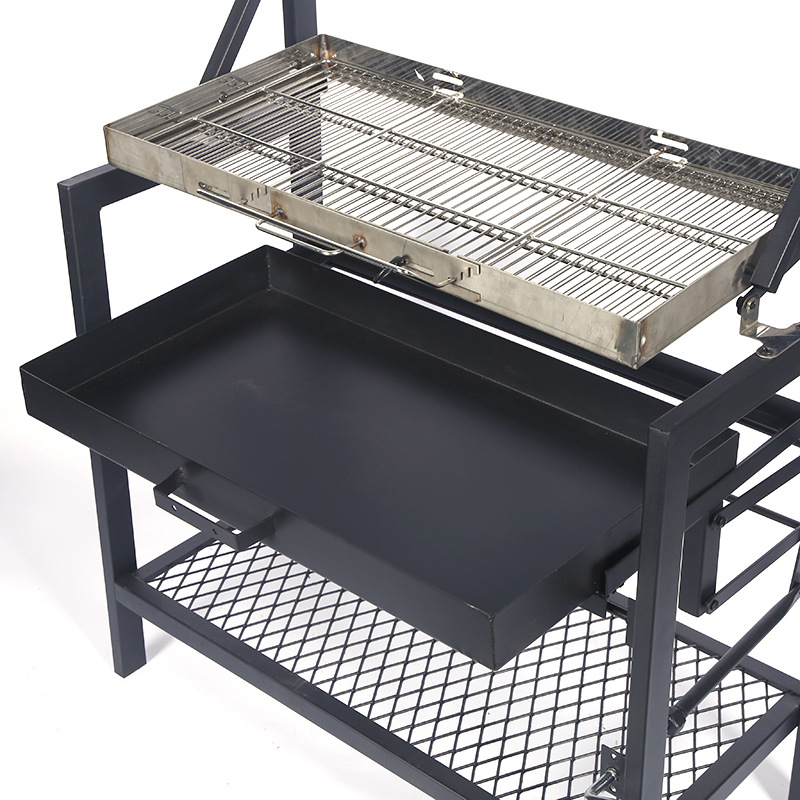 Fábrica grande barbacoa espesa plegable Parrilla de barbacoa de acero inoxidable camping al aire libre barbacoa horno de carbón
