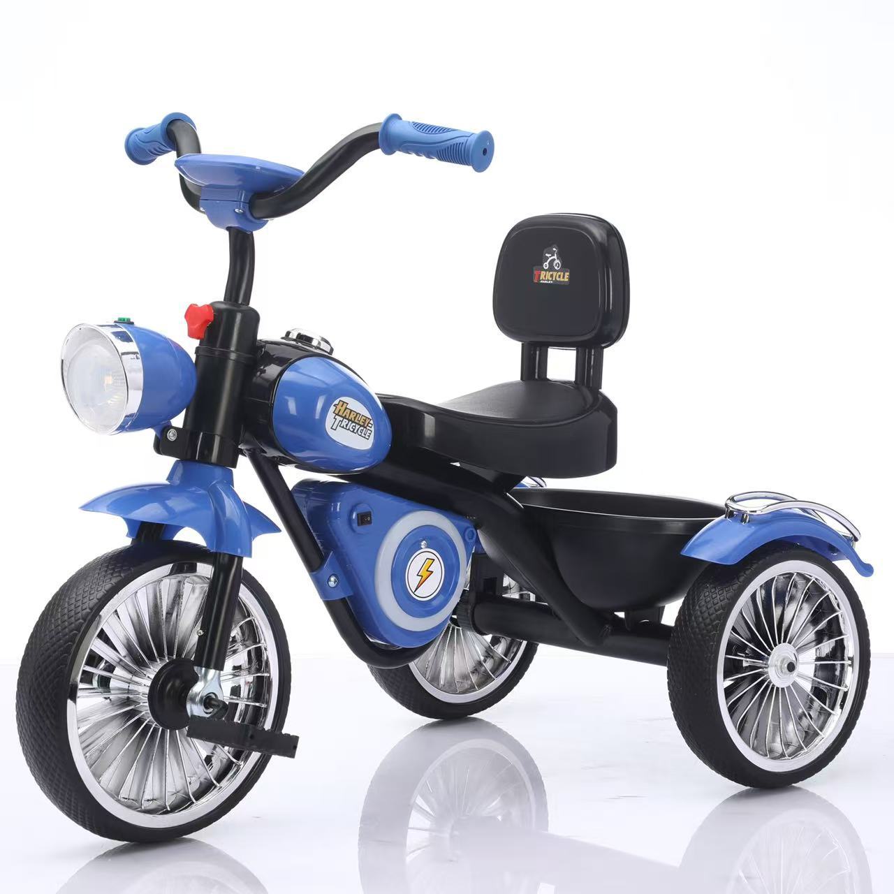 Foreign Trade Special Kidsren's Pedal Tricycle Harley Light Music New Baby Bicycle for 2-5 Years Old