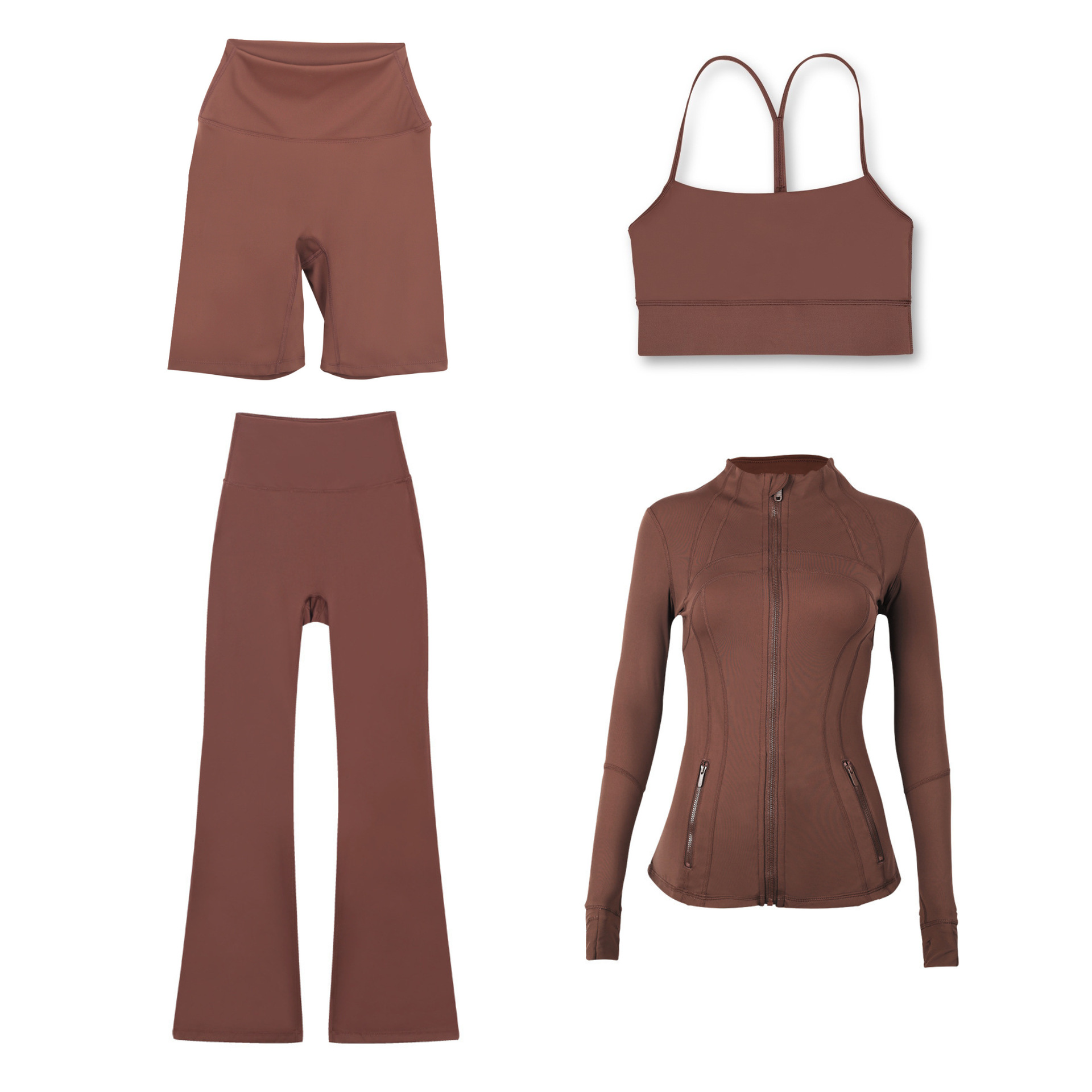 Dames sportjas en flare broek active set vierdelig_voghion.com