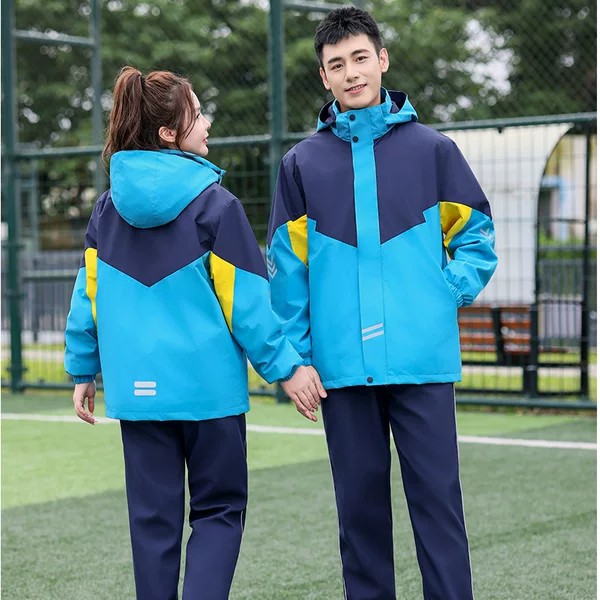 Winter Junior High School Primary School Uniform suit Detachable Charge Clothes Three-piece Set Men's and Women's Sportswear High School Students' Class Clothes