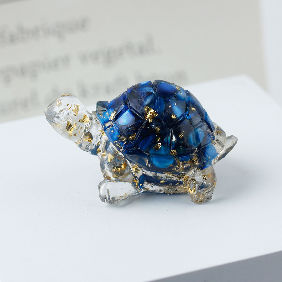 Cristal natural Animal Cristal blanco Cute Little Turtle Decoración creativa Adornos de escritorio Artesanías Decoración de coche