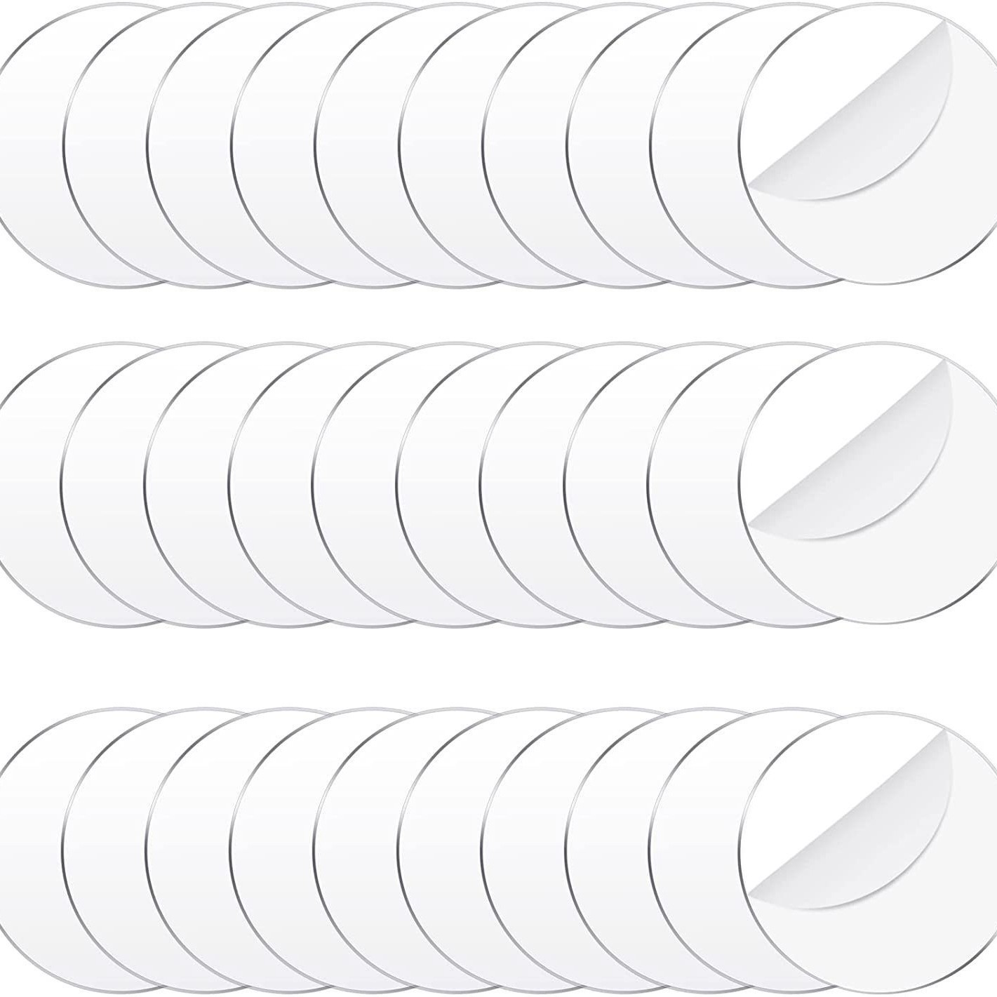 跨境亚克力塑料圆盘透明无孔圆形亚克力板标志用于绘画DIY工艺