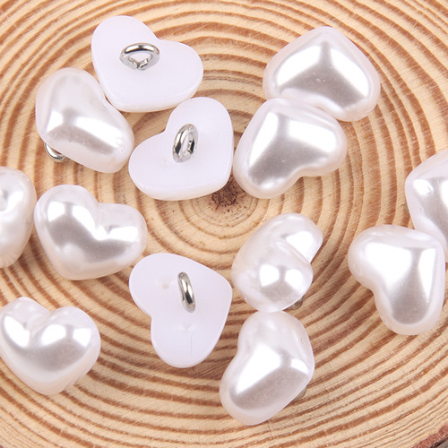 Factory direct supply of imitation pearl love high-leg decorative buttons chiffon shirt hat clothing clothes buttons fashion DIY