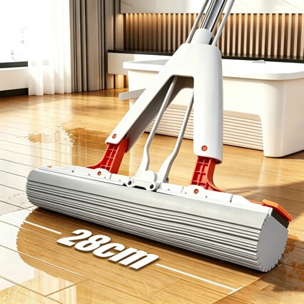 [Easy Cleaning] Hands-free self-wringing mop for home use, traditional bamboo fiber mop, easy-to-use wringing mop