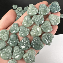 缅甸翡翠a货油青豆种小号观音佛玉石吊坠挂件玉器工艺品厂家批发