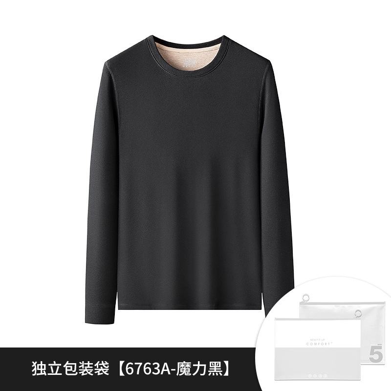[Envío Gratis] Nueva Camiseta Térmica de Seda y Lana para Mujer, Otoño e Invierno, con Forro Polar y Cuello Medio Alto Engrosado