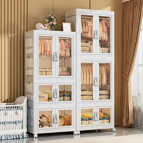 Baby wardrobe simple rental bedroom baby organization storage cabinet clothing classification children plastic storage cabinet