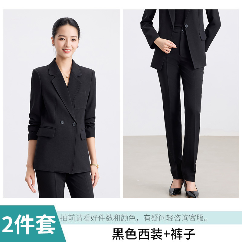 杏色西装套装女2025新款管理层职业正装职场通勤穿搭修身西服外套|undefined