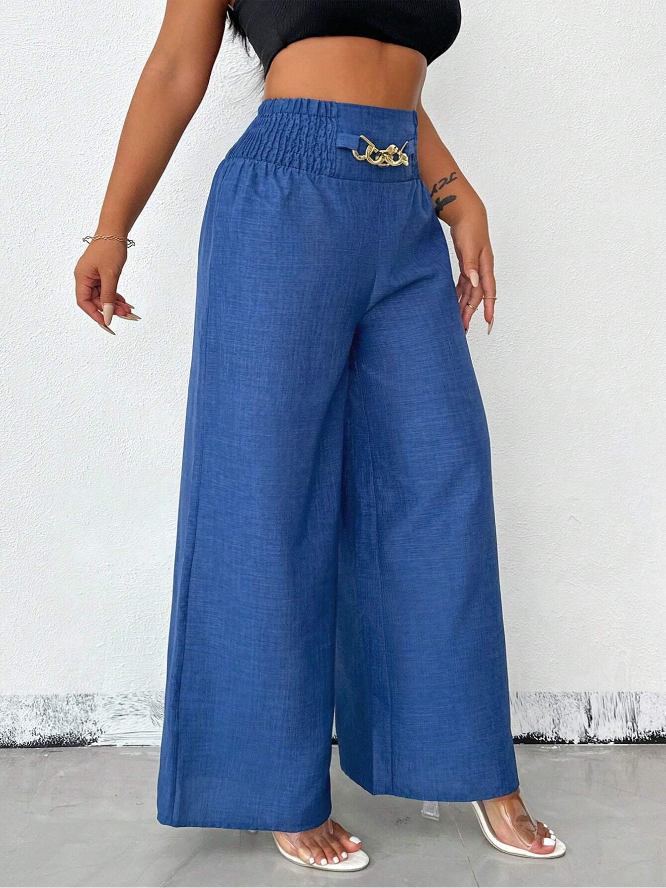 273g Weight Straight Pants Pants Length Polyester Fabric Type Low Waist Waist Line Casual Pants Pants Type Inelastic Elasticity Holiday Occasion Loose Fit Type Solid Color Pattern 2025 Spring and Summer Season Women's Gender Streetwear Style Women's Holiday Streetwear Solid Color Straight Pants Casual Pants 12
