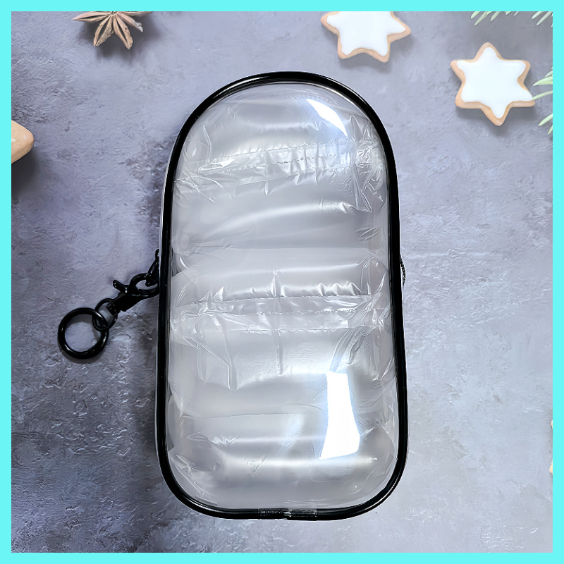 Bolso colgante simple a prueba de polvo de tela de tela de tela de tela, pvc, bolsa de almacenamiento portátil a prueba de polvo para salida transparente, muñeca de algodón, bolsa para bebé