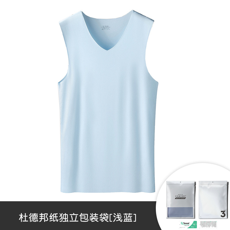 [Sin costuras y sin sensación] 80 chalecos modales de doble cara para hombre sin mangas camiseta chaleco se puede usar fuera de la camiseta transfronteriza