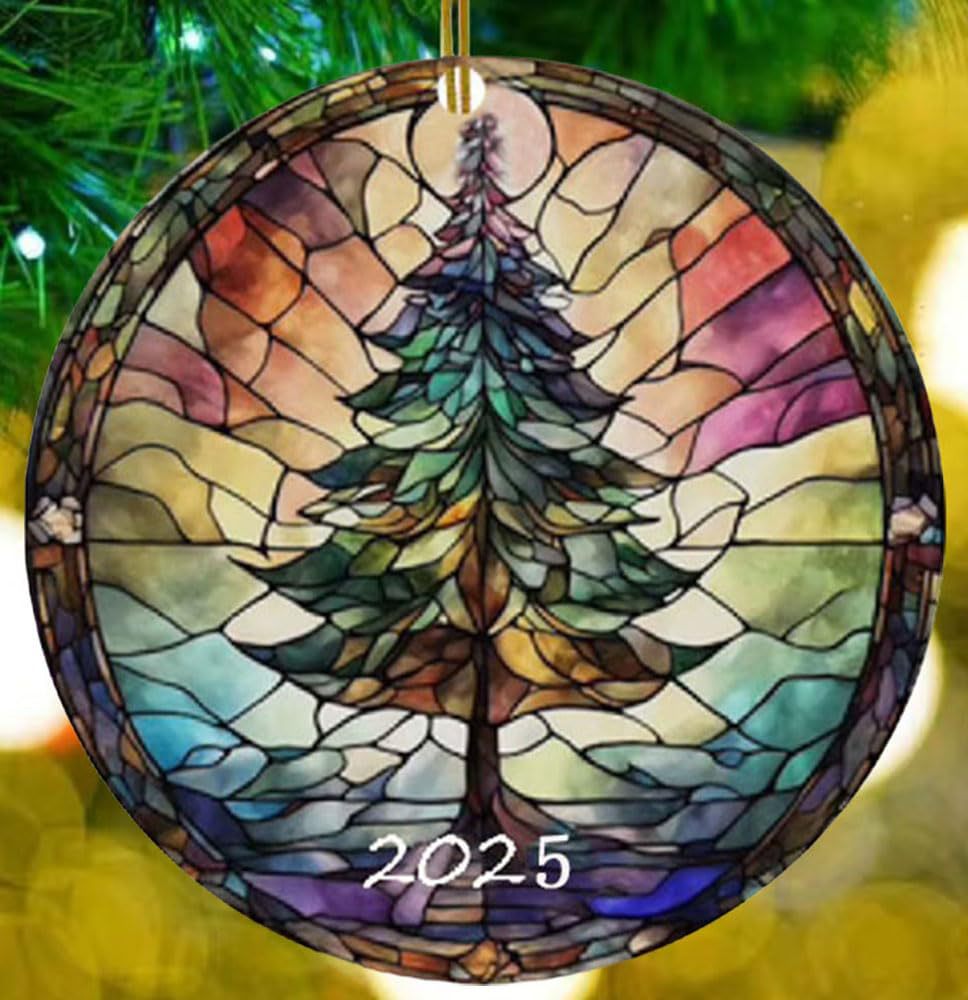 Transfronterizos nuevos colgantes acrílicos planos 2D creativos de Navidad colgantes de decoración del árbol de Navidad 2025 image 4