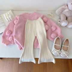 秋冬の女の子の毛糸のズボンのファッション的な赤ちゃんのメリヤスのトランペットの弾力性の女の子の厚いズボンの子供のレギンスの女性