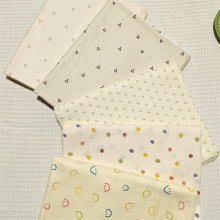 2.5门幅双层纱布 迷你彩色笑脸樱桃 纯棉布料床品家居服无荧光