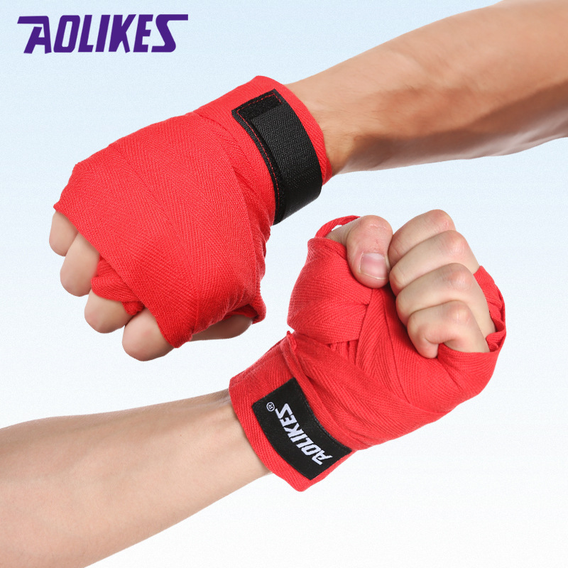 Cinturón de mano atado de boxeo 1.5/3/5 m vendaje elástico algodón absorbente de sudor protector de mano Sanda entrenamiento de Muay Thai cinturón de mano enrollado antideslizante