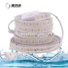 led灯带220V5730双排三排高压2835家装工地高亮柔性户外防水灯带