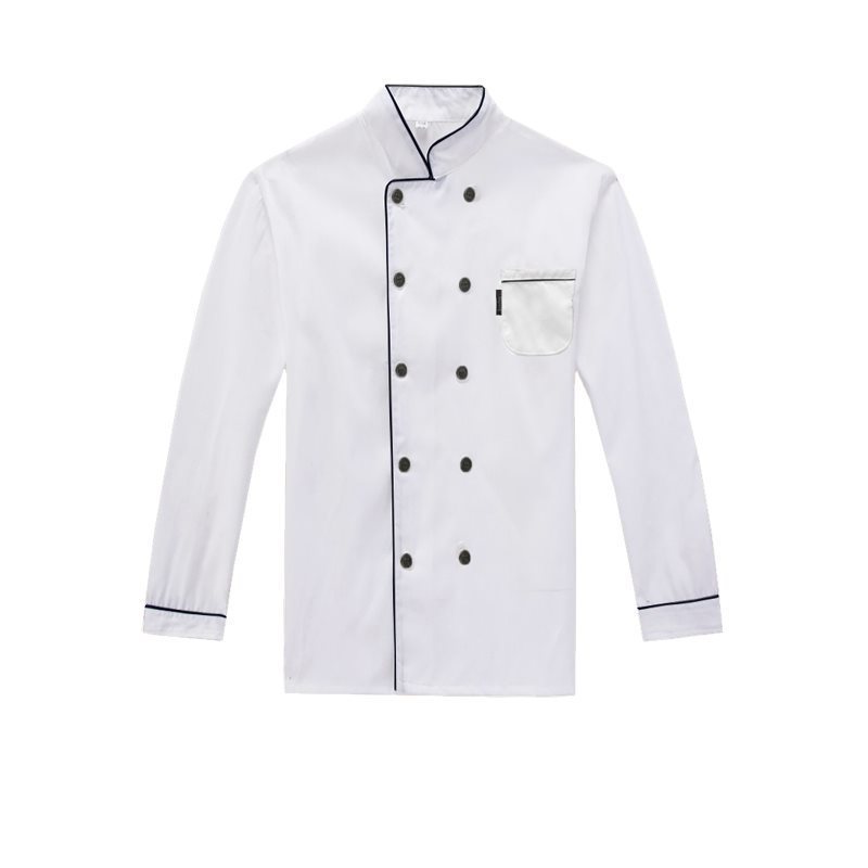 シェフ服キッチンベーキングホテル食堂レストランシェフ作業服半袖通気性薄い白い長袖|undefined