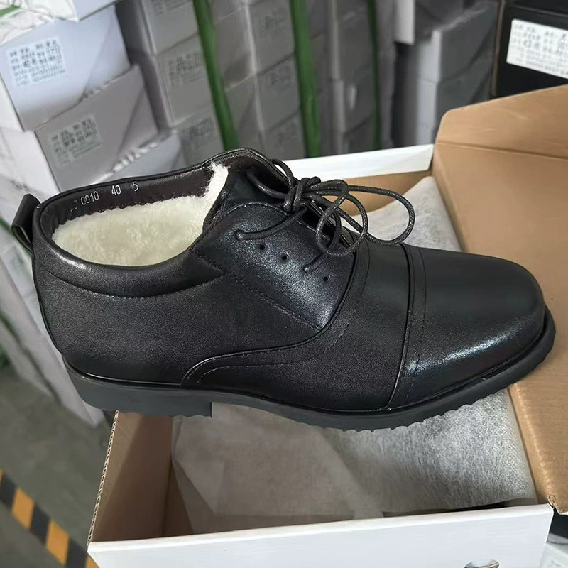 Новая зимняя мужская хлопковая обувь, утепленная теплая кожаная обувь с тремя шарнирами на флисовой подкладке, деловая официальная хлопковая кожаная обувь с высоким берцем, 2020