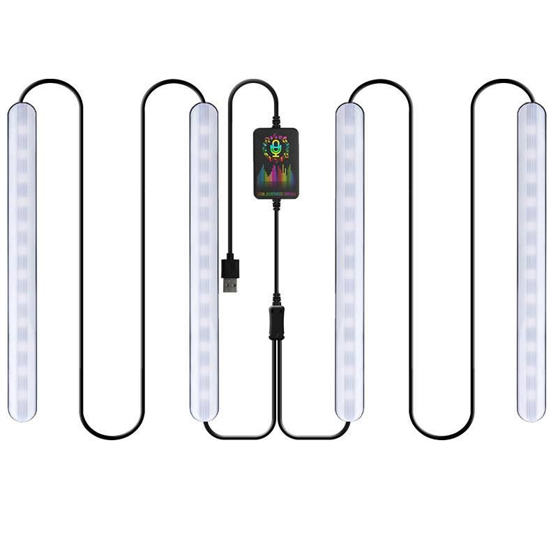 Luz de ambiente del automóvil, luz de ambiente led sin modificación en el automóvil, luz interior de la suela del usb del automóvil, luz de ritmo musical