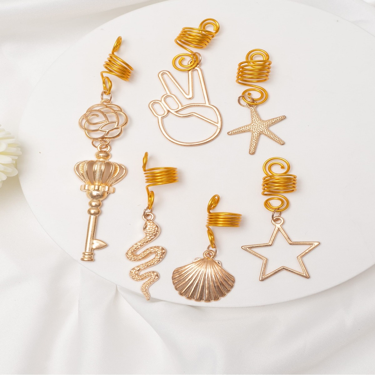 Moda europea y americana accesorios para el cabello estilo étnico espiral horquilla anillo de pelo updo serpiente accesorios para el cabello sucio trenza hebilla de pelo personalizado hebilla tocado