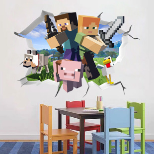 Minecraft run away�ҵ�����3D���N��ͯ�������b��N�����Ƴ�PVC