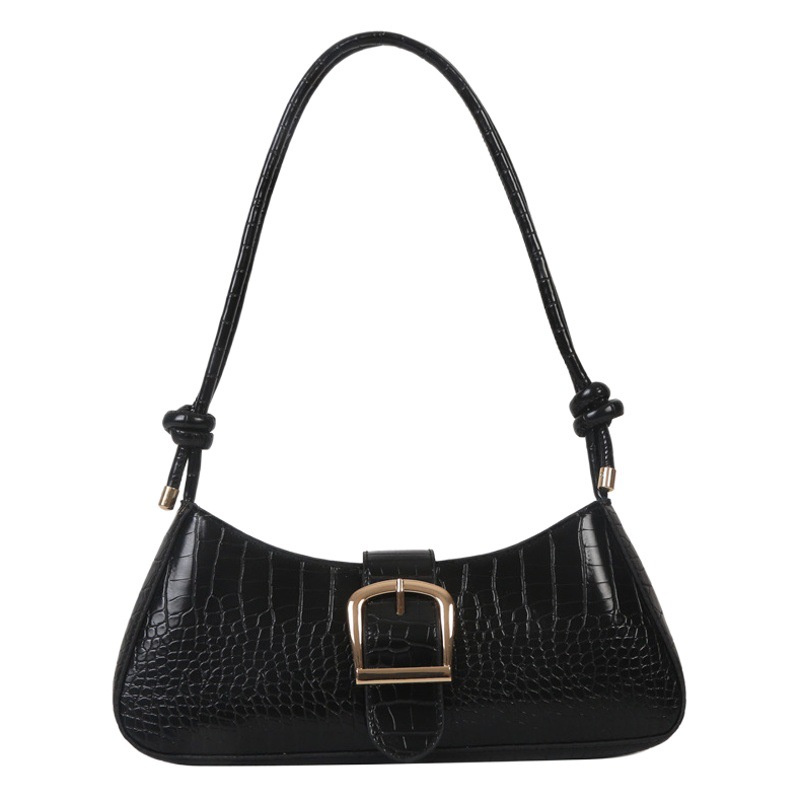 2023 nueva moda de color sólido francés nicho Portátil Bolsa de palo francés textura popular bolsa de axilas blancas para las mujeres