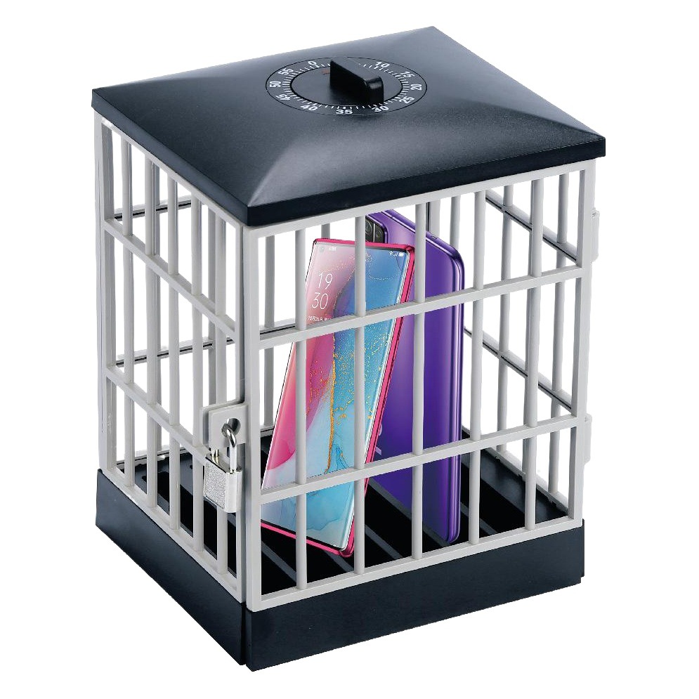 Transfronterizo en stock teléfono móvil prisión teléfono móvil caja de almacenamiento soporte teléfono móvil jaula temporizador teléfono móvil prisión