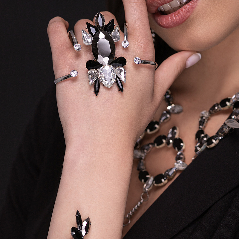 Amazon nuevo brazalete de diamante geométrico personalizado brazalete ajustable accesorios de Halloween Brazalete mujer