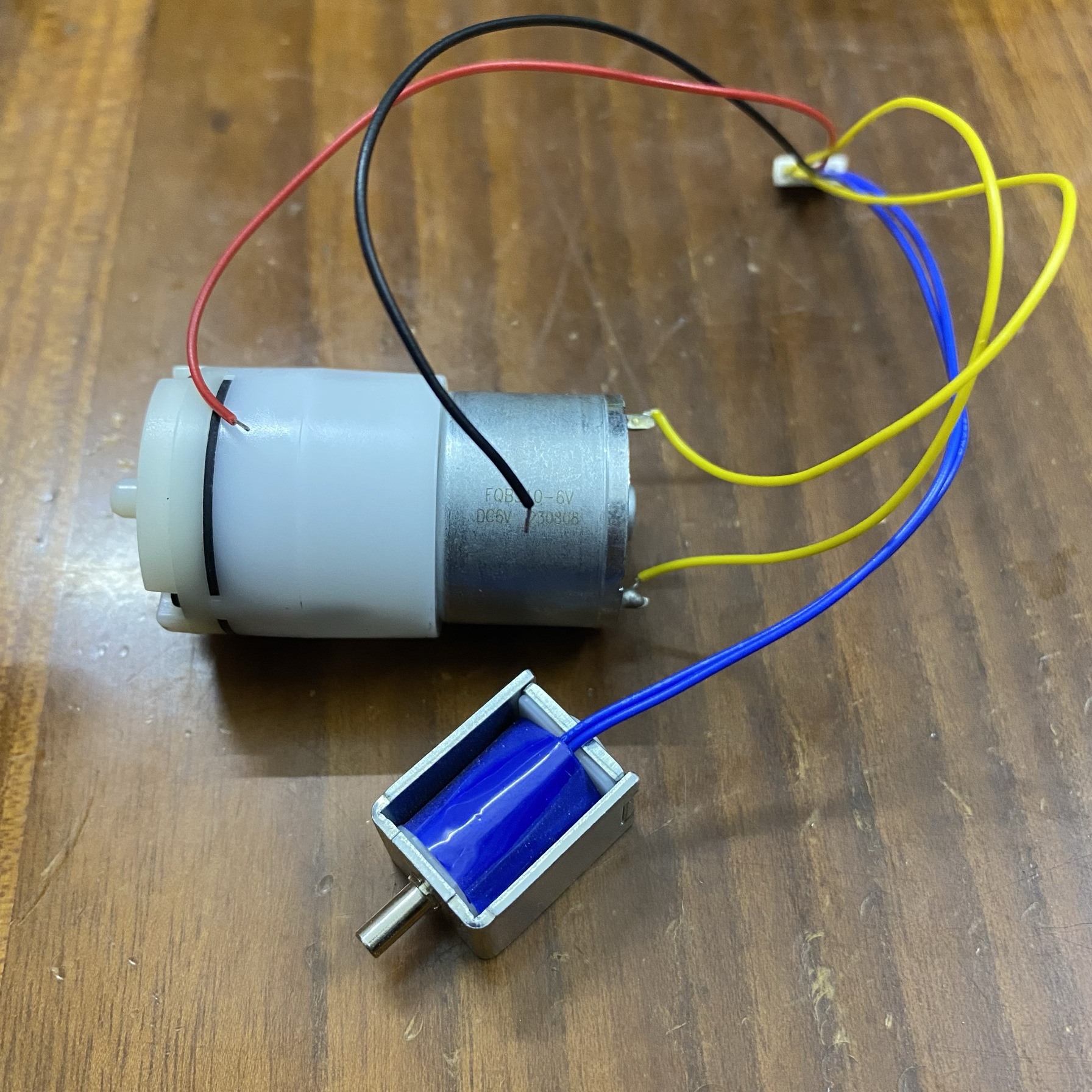 310气泵马达+电磁阀一套DC6V气泵马达微型直流气泵+电磁阀