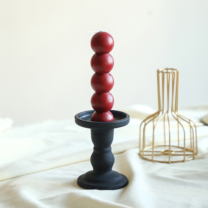 Vela aromática de cera de soja retro francesa color borgoña, vela romántica para bodas, decoración para el hogar, portavelas, venta al por mayor por pieza