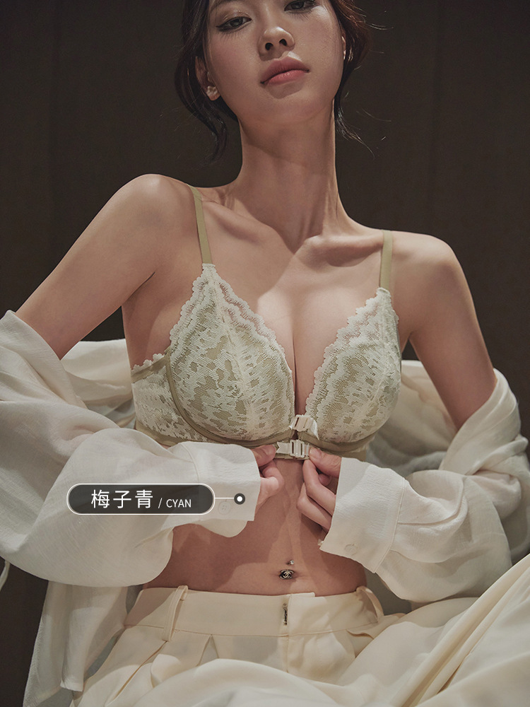 6862 chica caliente sexy pequeño pecho empuje hacia arriba hebilla delantera inalámbrica ropa interior cómoda soporte superior anti-flacidez ajuste sujetador traje