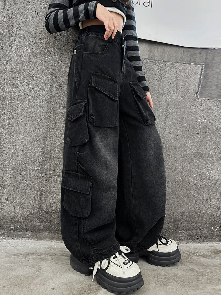 2409 Heavy Industry Retro Denim Overalls Retro Blue New Children's Verschiedenes Europäische und amerikanische Jeans_voghion.com