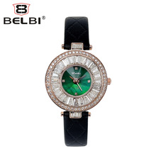 BELBI标比时尚优雅女学生手表皮带高级感镶钻时装石英表厂家批发