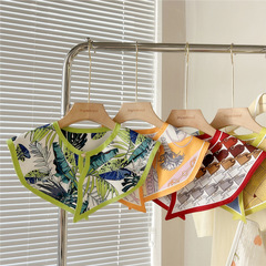 春夏秋薄款網紅假領子小絲巾女韓版時尚潮襯衫外搭小坎肩搭肩披肩