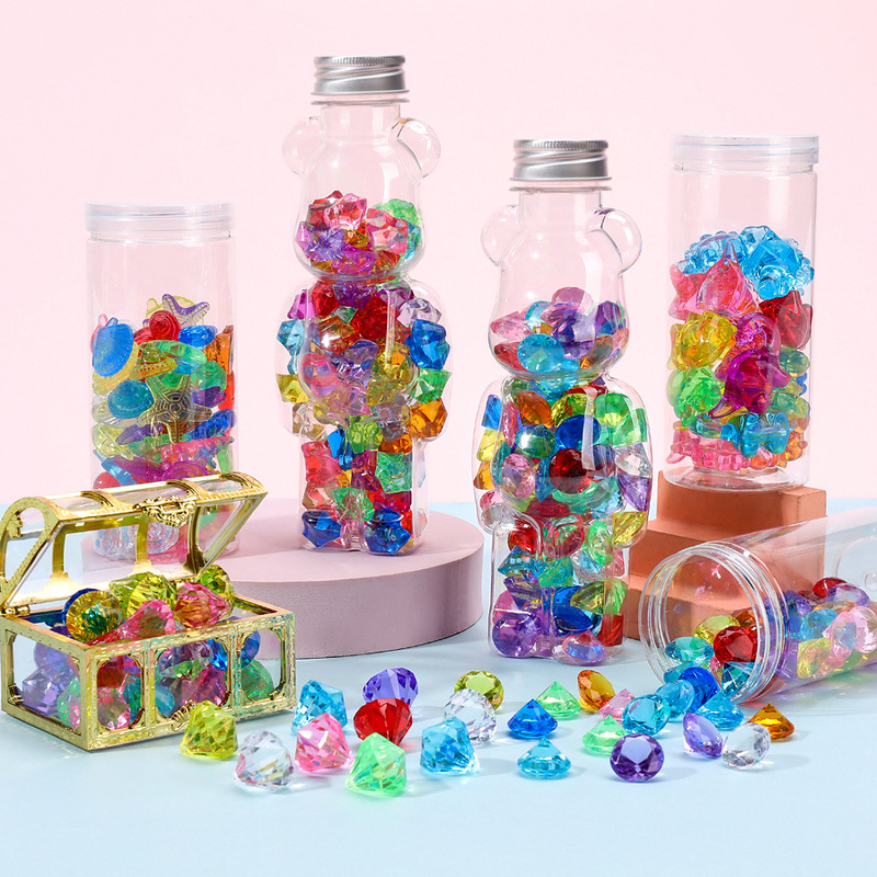 Acrylic Gem Simulation Children's Toys Crystal Stone Diamond Playground Kindergarten Prizes Canned Plastic Gem Acrylic Gem Simulation Children's Toys Crystal Stone Diamond Playground Kindergarten Prizes Canned Plastic Gem